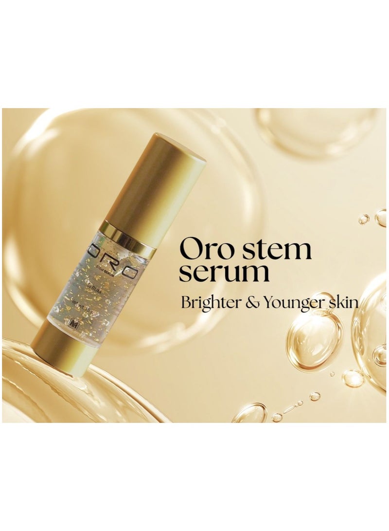 ORO STEM 24K Gold ORO Stem Face Serum, Hyaluronic Acid & Polypeptides. Intense Hydration, Anti-Aging Glow, Youthful Radiance. Illuminates & Refines Skin. Made in USA  - Image 3