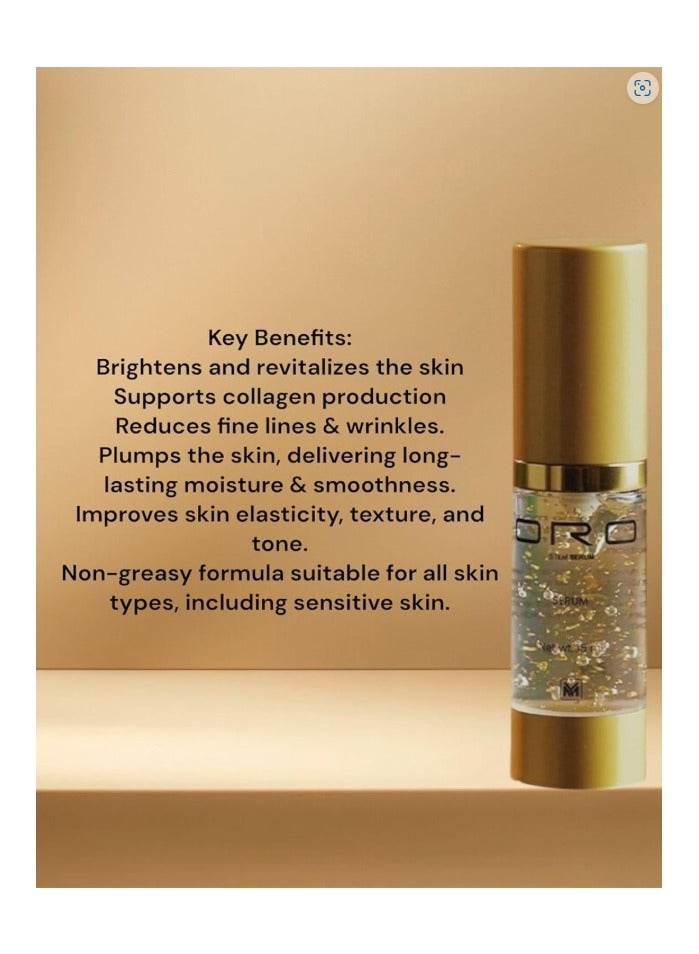 ORO STEM 24K Gold ORO Stem Face Serum, Hyaluronic Acid & Polypeptides. Intense Hydration, Anti-Aging Glow, Youthful Radiance. Illuminates & Refines Skin. Made in USA  - Image 5