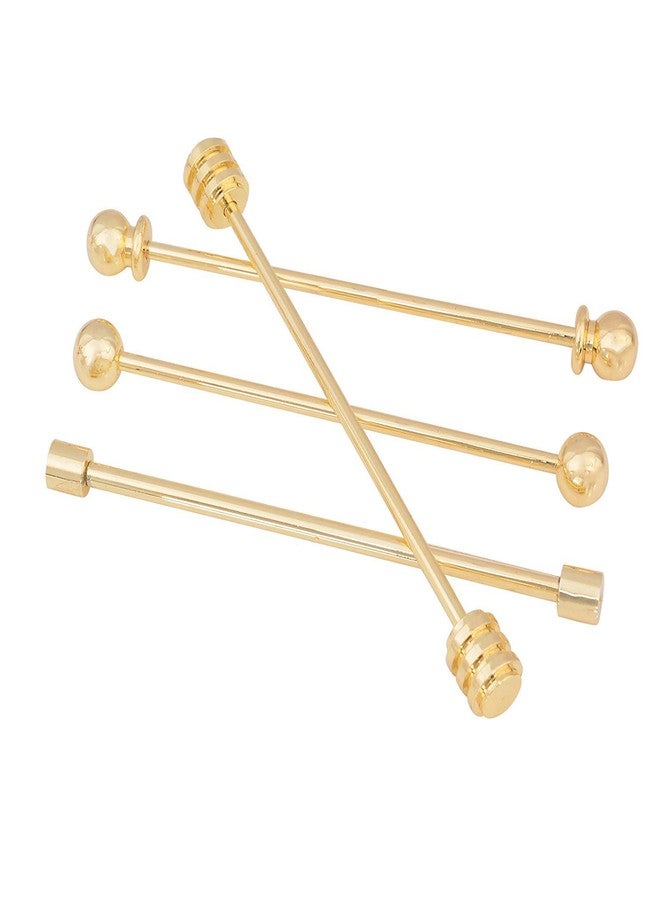 canjoyn 3PCS Copper Collar Bar Shirt Tie Necktie Pins Clip Clasp Lapel Stick Brooch Barbell Screw Cravat Pin - Image 2