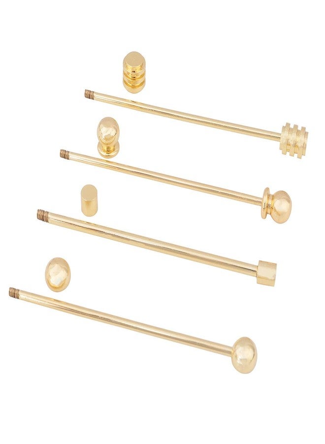canjoyn 3PCS Copper Collar Bar Shirt Tie Necktie Pins Clip Clasp Lapel Stick Brooch Barbell Screw Cravat Pin - Image 3