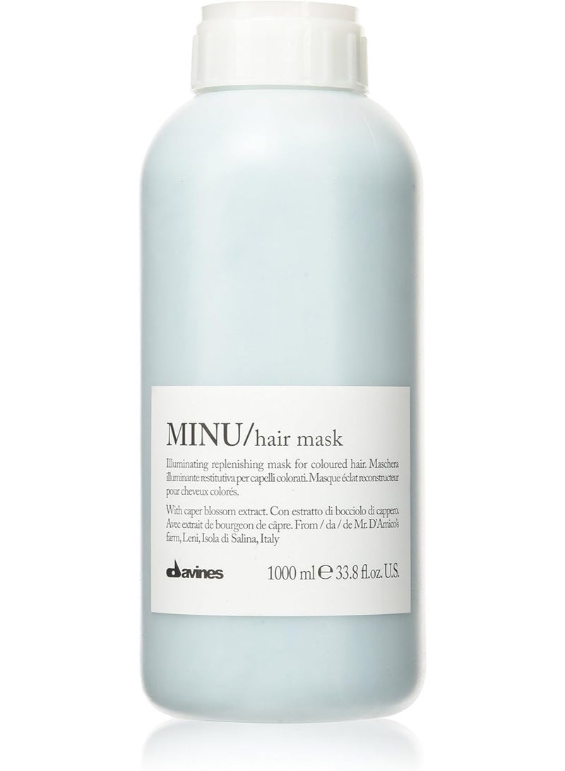 Davines Essential Haircare MINU Hair Mask 1000ml Deep Nourishing Treatment for Colored Hair - Image 1