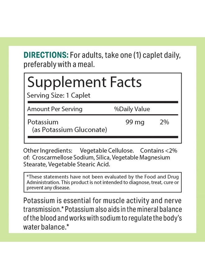 Vitamin World Potassium 99 mg Minerals Vegetarian Dietary Supplement 250 caplets - Image 2