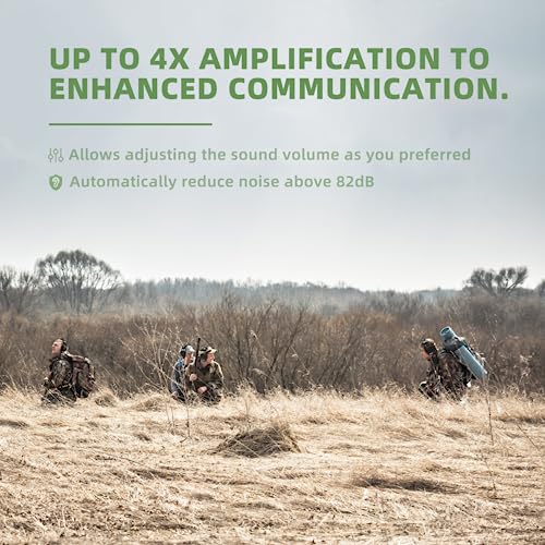 PROHEAR Electronic Ear Protection for Shooting with 4X Sound Amplification, Gun Range Hearing Protection Muffs, NRR 23dB Noise Reduction Headphones for Hunting, Green - Image 3