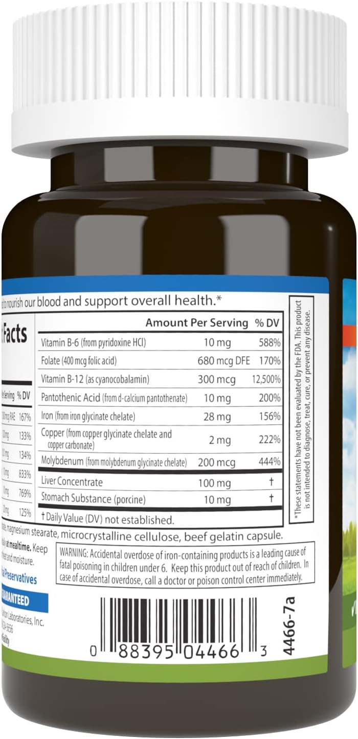 Carlson  Blood Nutrients 28 mg Iron Blood Development Iron Absorption  Optimal Wellness 40 Capsules - Image 3