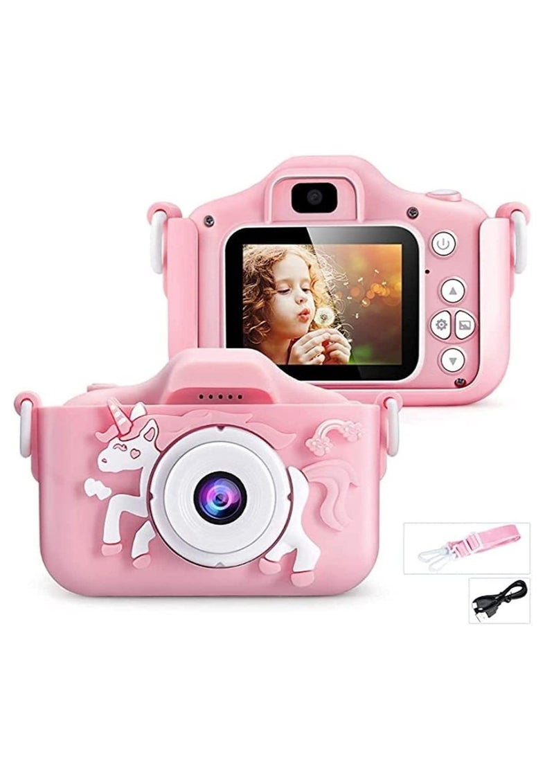 ELTRAZONE Kids Camera for Girls and Boys, Kids Digital Dual Camera 20MP Video Camcorder Anti-Drop Children Cartoon Selfie Camera, Camera for Kids with Games, Birthday Gift,32 gb mamory card supported - Image 1
