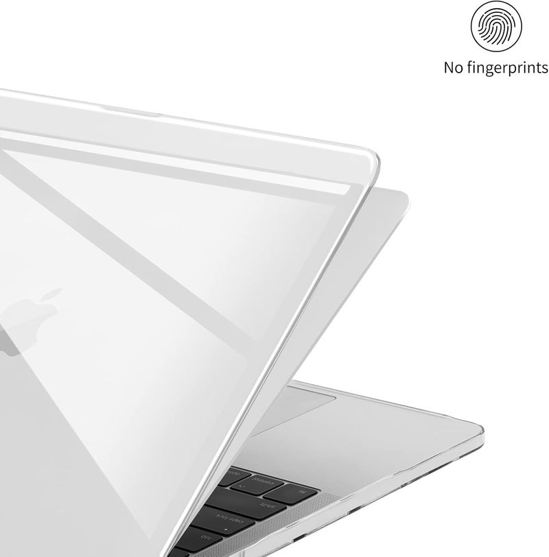إيوكو حافظة صلبة من متوافقة مع MacBook Air مقاس 13 بوصة، M1 A2337 A2179 A1932 2018-2021 مع شاشة Retina وTouch ID، غطاء بلاستيكي صلب Air 13.3 وغطاء لوحة مفاتيح من TPU وواقي شاشة - شفاف بلوري - Image 3