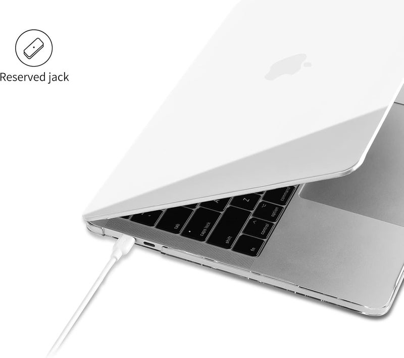 إيوكو حافظة صلبة من متوافقة مع MacBook Air مقاس 13 بوصة، M1 A2337 A2179 A1932 2018-2021 مع شاشة Retina وTouch ID، غطاء بلاستيكي صلب Air 13.3 وغطاء لوحة مفاتيح من TPU وواقي شاشة - شفاف بلوري - Image 4