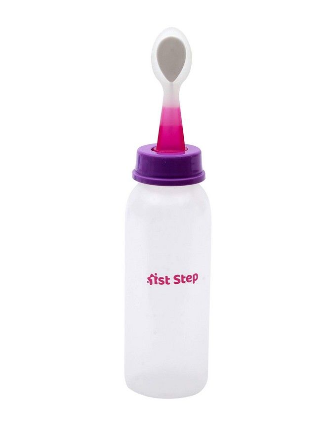 1st Step Bpa Free Polypropylene Easy Squeeze Feeder With Spoon (250Ml Pink) - Image 5