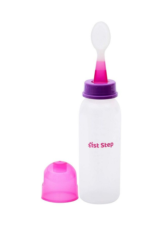 1st Step Bpa Free Polypropylene Easy Squeeze Feeder With Spoon (250Ml Pink) - Image 1