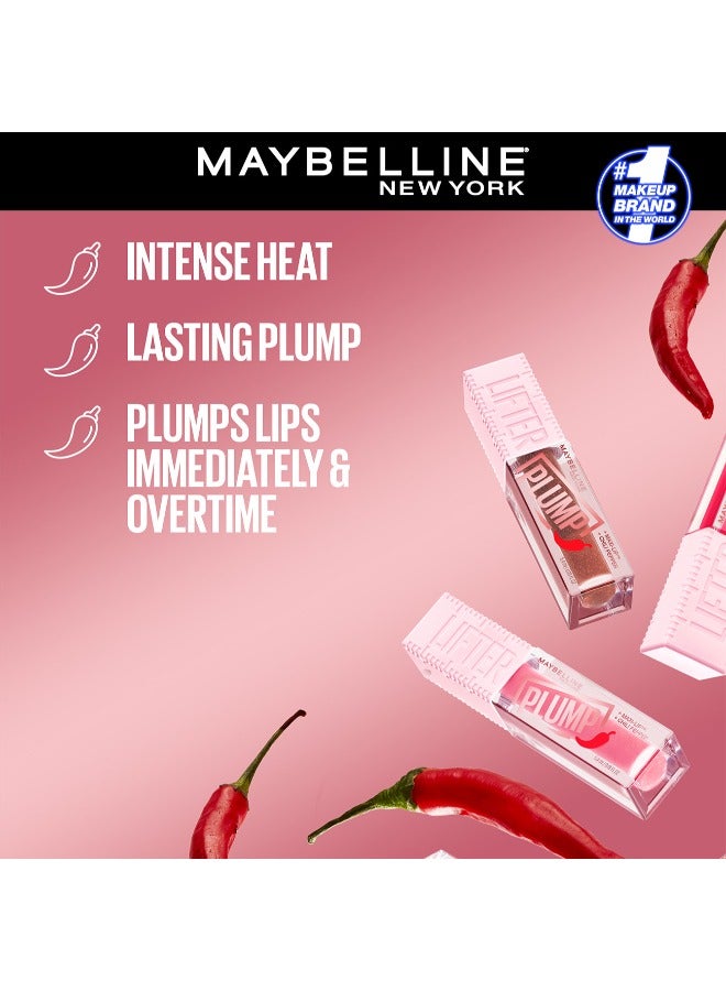 MAYBELLINE NEW YORK MAYBELLINE LIFTER PLUMP PLUMPING LIP GLOSS WITH CHILI PEPPER, INTENSE HYDRATION & LASTING PLUMP, 004 RED FLAG - Image 3