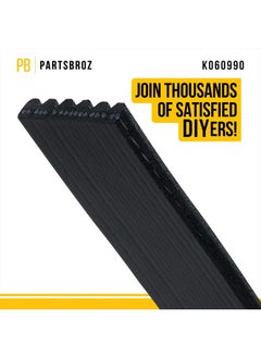 PartsBroz K060990 Micro-V Serpentine Drive Belt - Compatible With Gates Dayco Bando ACDelco Goodyear Continental Masterpro - Replaces 203153 203859 203902 203918 203956 204030 204037 204599 204765 20477  - Image 5
