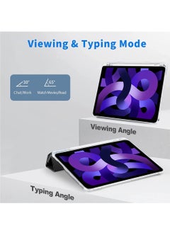 روك بو جراب لجهاز iPad (A16) مقاس 11 بوصة من الجيل 2025/جراب لجهاز iPad 10 مقاس 11 بوصة من الجيل العاشر 2022 جراب لجهاز iPad 10 مقاس 11 بوصة من الجيل العاشر مع حامل رفيع وغطاء خلفي شفاف ناعم مع حامل قلم رصاص وغطاء ذكي لجهاز iPad مقاس 11 بوصة من الجيل العاشر 2022/10.9 بوصة من الجيل العاشر 2022  - Image 5