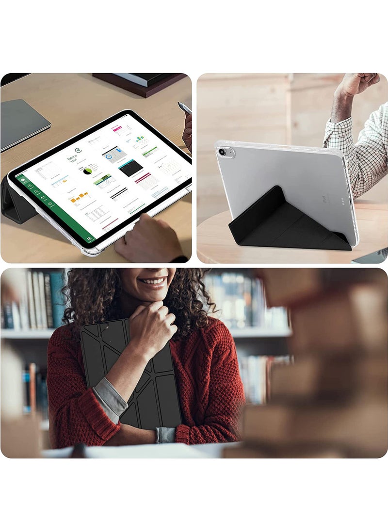 روك بو - جراب لجهاز iPad (A16) مقاس 11 بوصة من الجيل 2025/جراب لجهاز iPad 10 مقاس 11 بوصة من الجيل العاشر 2022 جراب لجهاز iPad 10 مقاس 11 بوصة من الجيل العاشر مع حامل رفيع وغطاء خلفي شفاف ناعم مع حامل قلم رصاص وغطاء ذكي لجهاز iPad مقاس 11 بوصة من الجيل العاشر 2022/10.9 بوصة من الجيل العاشر 2022 - Image 1