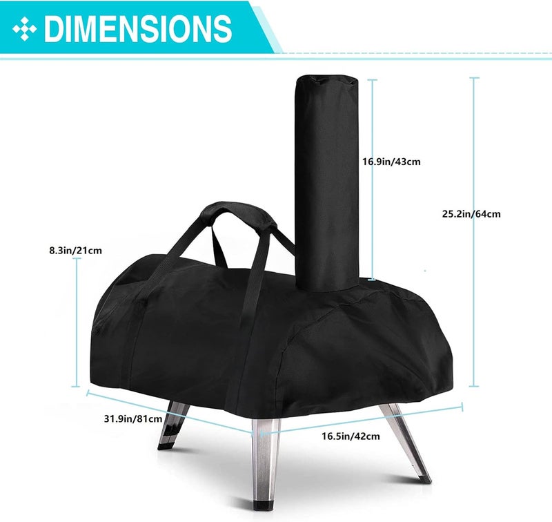 TwoPone Pizza Oven Cover for Ooni Karu 12, Waterproof Pizza Oven Accessories Carry Cover for Outdoor - Image 3