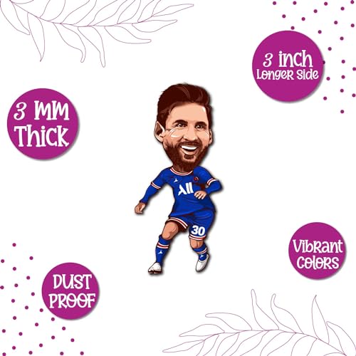 Bhai Please Lionel Messi Wooden Fridge Magnet 3 Inch | Football Soccer Fan Gift | Goat Messi Tribute Collectible | Sports Decor Football Lovers - Image 4