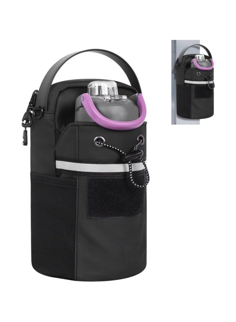 general Outdoor yoga fitness magnetic water bottle bag portable crossbody fitness water cup bag for small item storage keeps things organized - Image 1