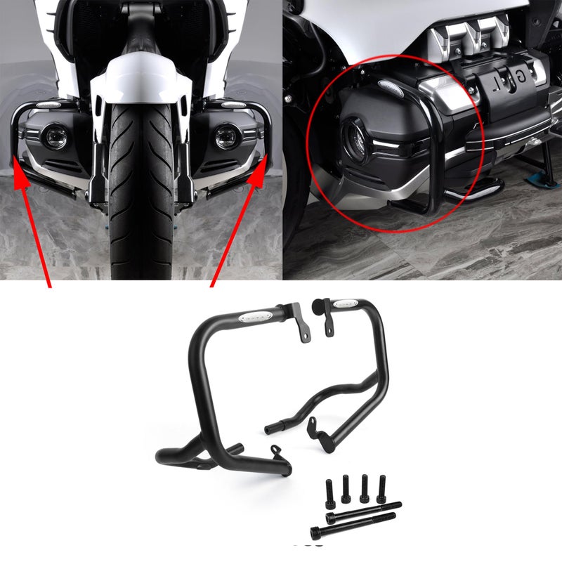 Panical Highway Engine Guard Crash Bumper Frame Protection Bars for Honda Goldwing GL1800 F6B GL1800B Dct Tour Airbag Motorcycle 20182025 Black Accessories