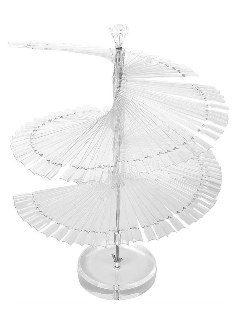 Y&D Nail Stand, 120 Pcs Tips Sticks Display Stand Spiral Shelf for UV Gel Polish Color Chart Clear  - Image 1