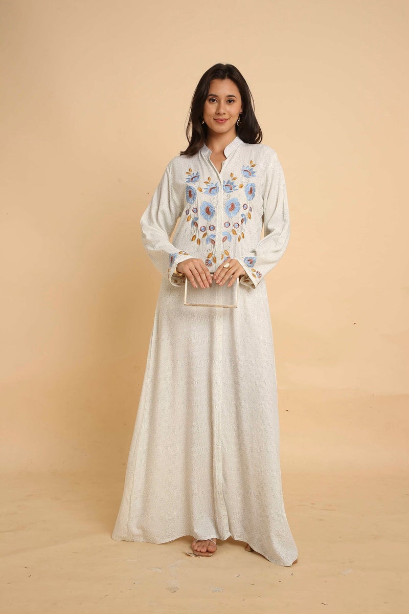 HANA & SARA Unique Long Women Trendy Printed Arabic Jalabiya - Image 2