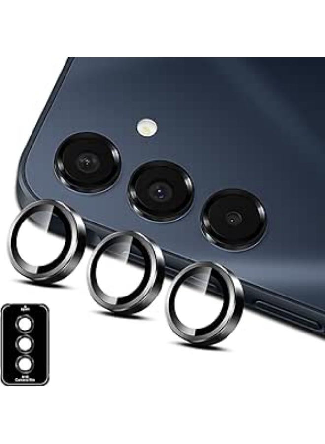 Rear Camera Protector Compatible with Samsung Galaxy S24 5G, Ultra Resistant Tempered Glass, Hardness Anti-Scratch Protection Camera Film – Black