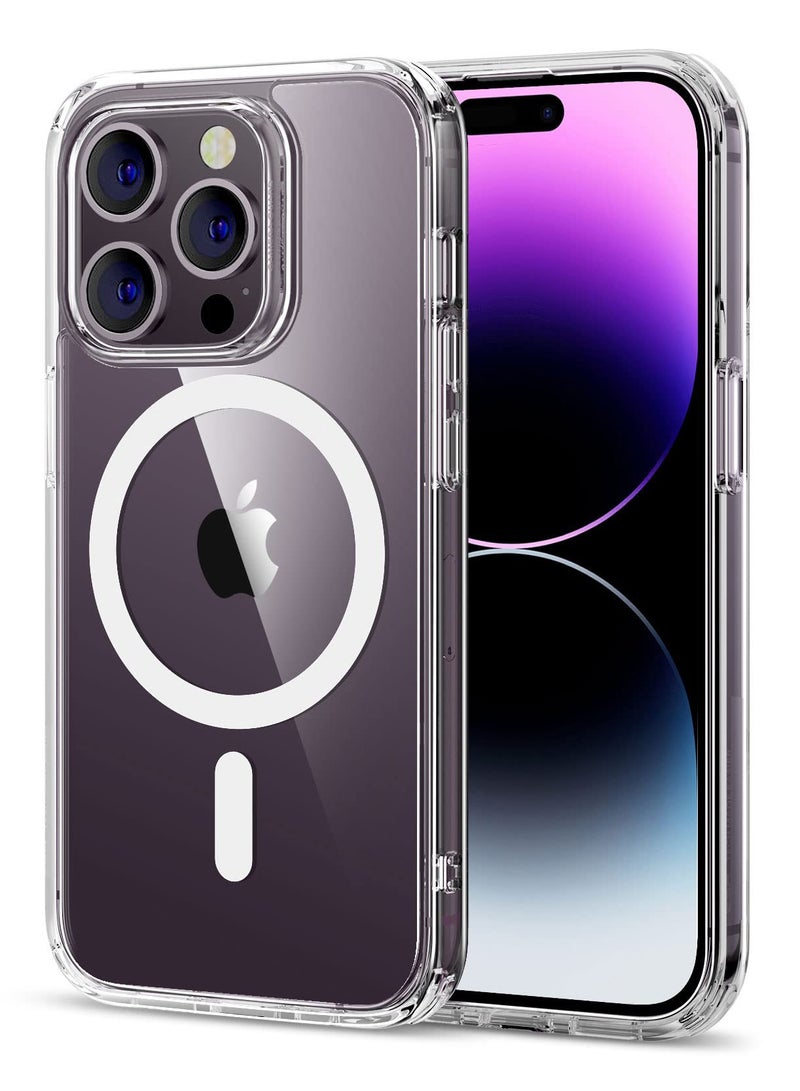 iPhone 15 Pro 6.1Inch Case Compatible with Magnetic Wireless Charging, Shockproof Phone Bumper Cover, Anti-Scratch Clear Back - Image 1