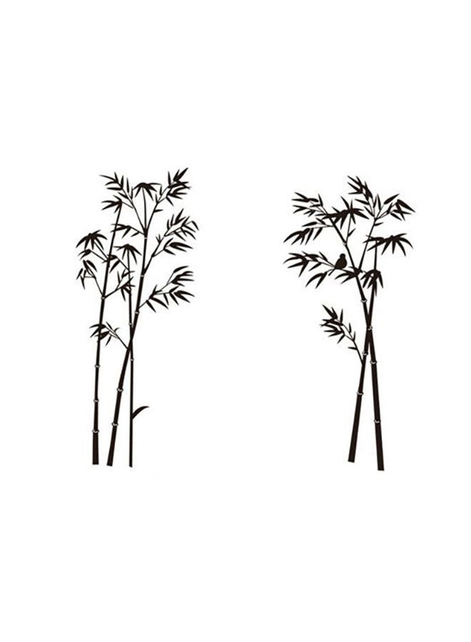 NIBEMINENT Bamboo Tree Wall Stickers Black - Image 1