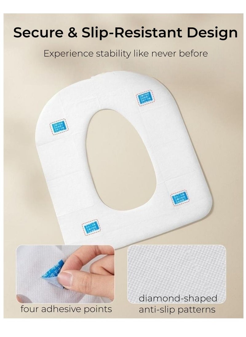 Be a better mom - 50 Units Disposable Toilet Seat Cover, Thick & Waterproof, Individually Wrapped Portable Shields, Paper Toilet Seat Covers for Trips Hospital Airplane Hotel Camping Road Trips - Image 1