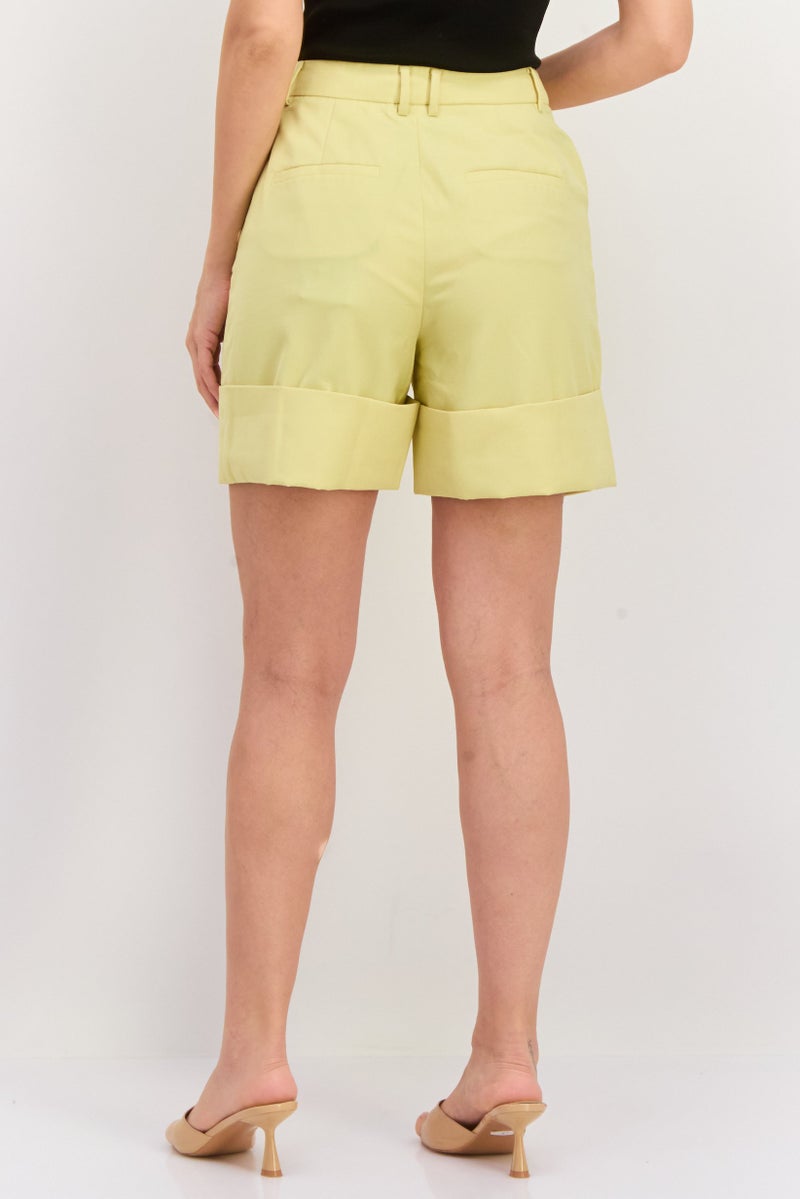 ONLY شورتات أساسية بسيطة للنساء، أصفر - Image 3