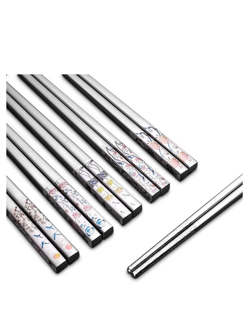 Y&D Metal Chopsticks, Reusable Dishwasher Safe, 2 Pair Chinese Japanese Korean 316 Stainless Steel Chopstick  - Image 5