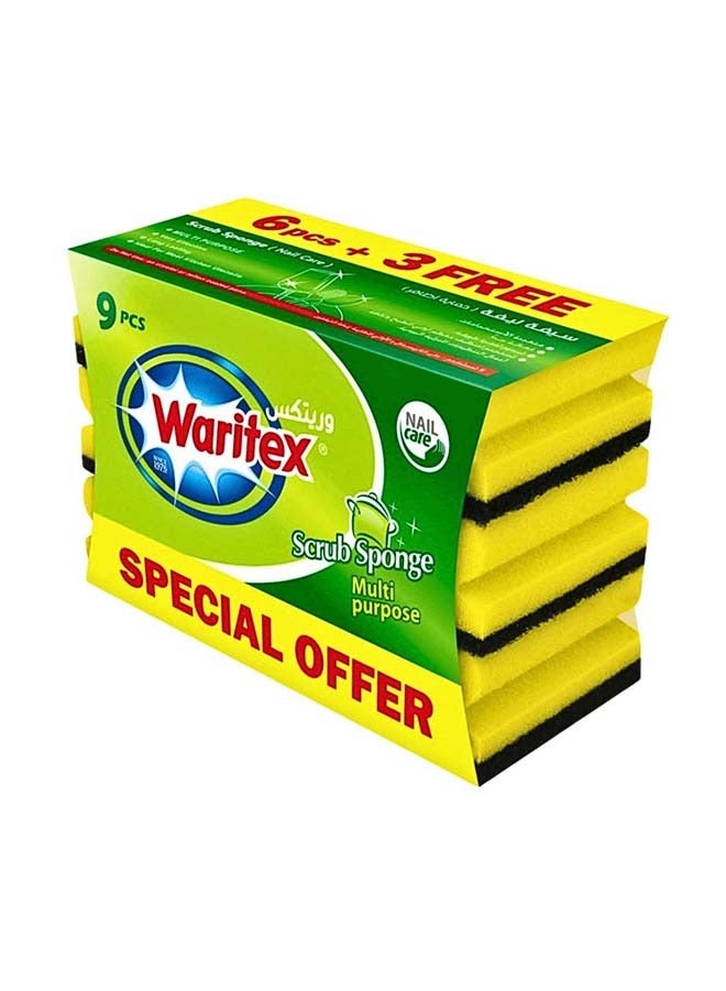 Waritex Scrub Sponge - 9 Pcs 