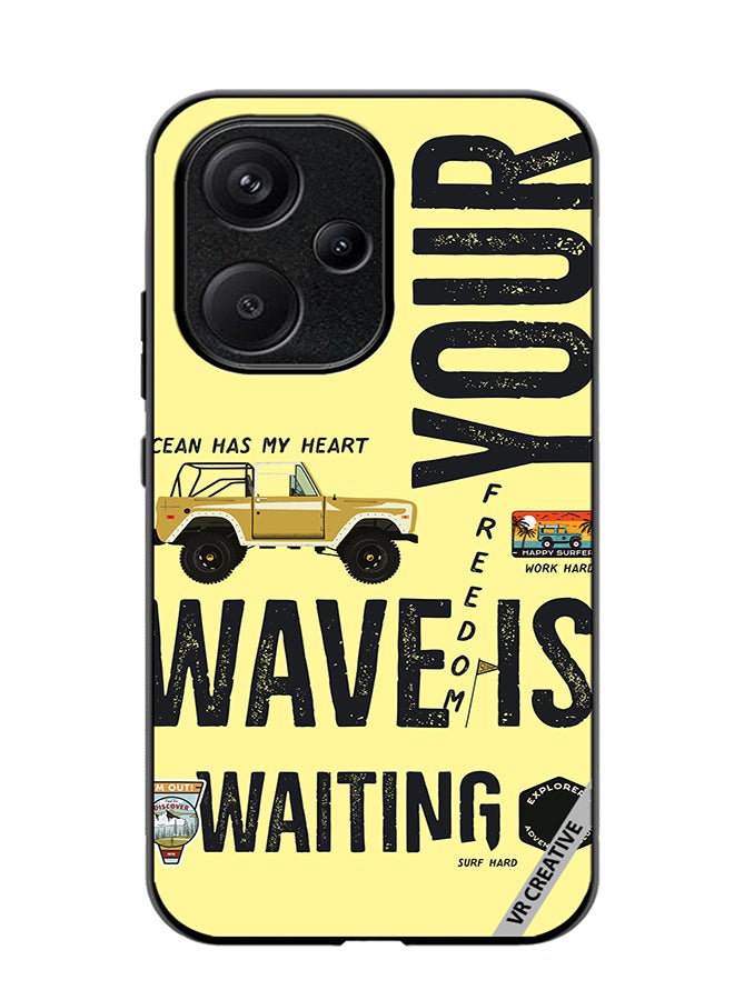 VR CREATIVE Protective Case Cover For Xiaomi Redmi 13C 5G Your Wave Is Waiting Design Multicolour - Image 1