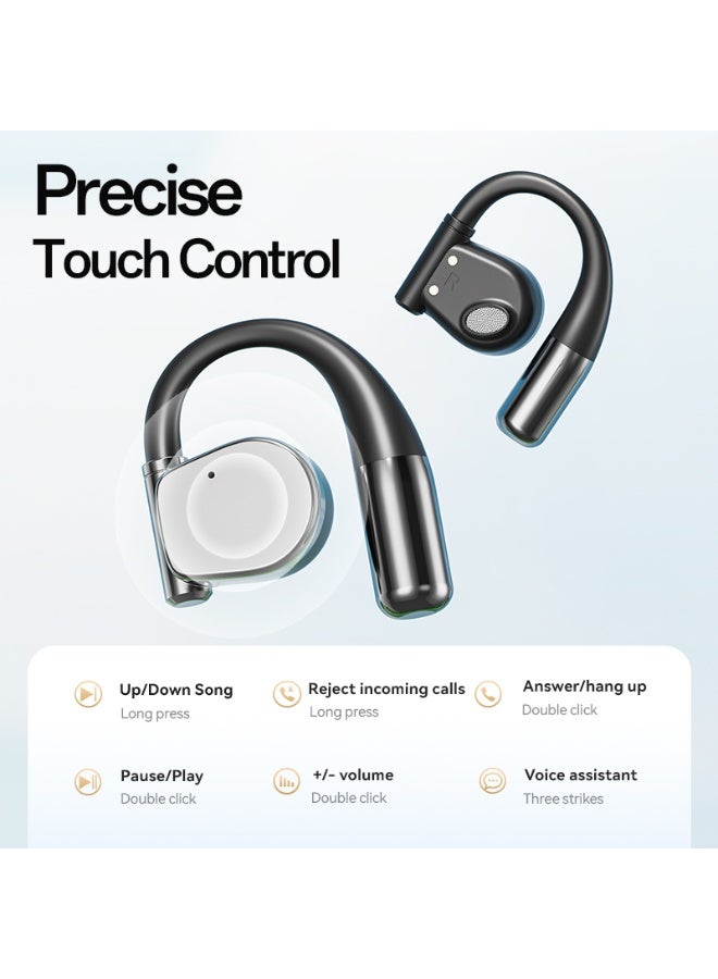 Qiwa-M111 2025 New Edition Ultraviolet Sterilization OWS Open Bluetooth Headphones, with a battery life of up to 30+ hours, feature IPX4 water resistance and noise cancellation for calls. - Image 5