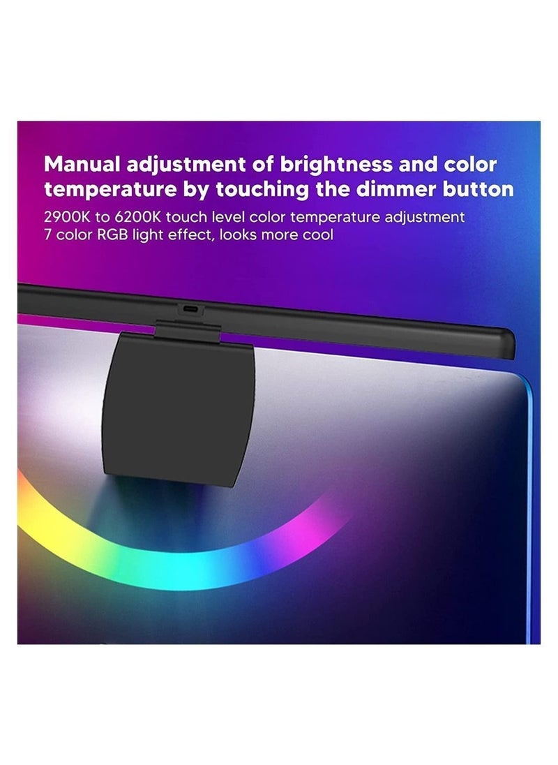 Y&D - Computer Monitor Light, With Rgb Backlight Screen Light Bar, Stepless Dimming and Timer Function LED Desk Lamp, Touch Control No Glare For Pc, Office, Gaming - Image 1