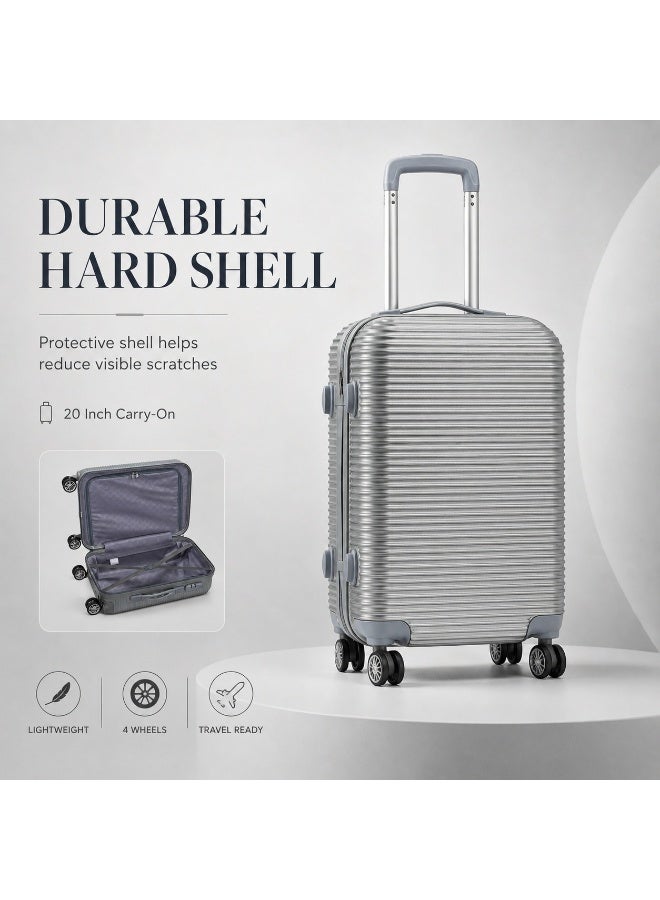 2-Piece Travel Luggage Set, 8-Wheel Spinner Suitcases, Secure Locking System, Lightweight & Durable Design - Image 3
