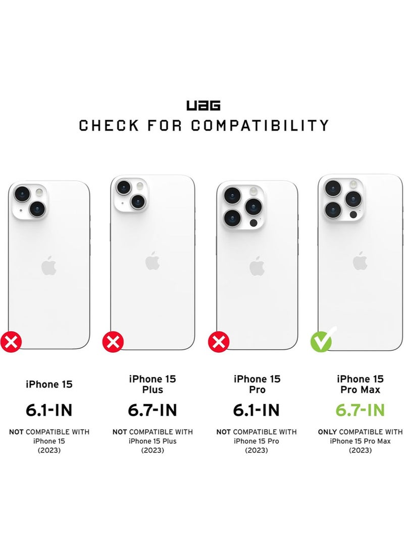 Urban Armor Gear - UAG Pathfinder MagSafe for iPhone 15 Pro Max Case Cover [18 Feet Drop Tested]  - Cloud Blue - Image 1