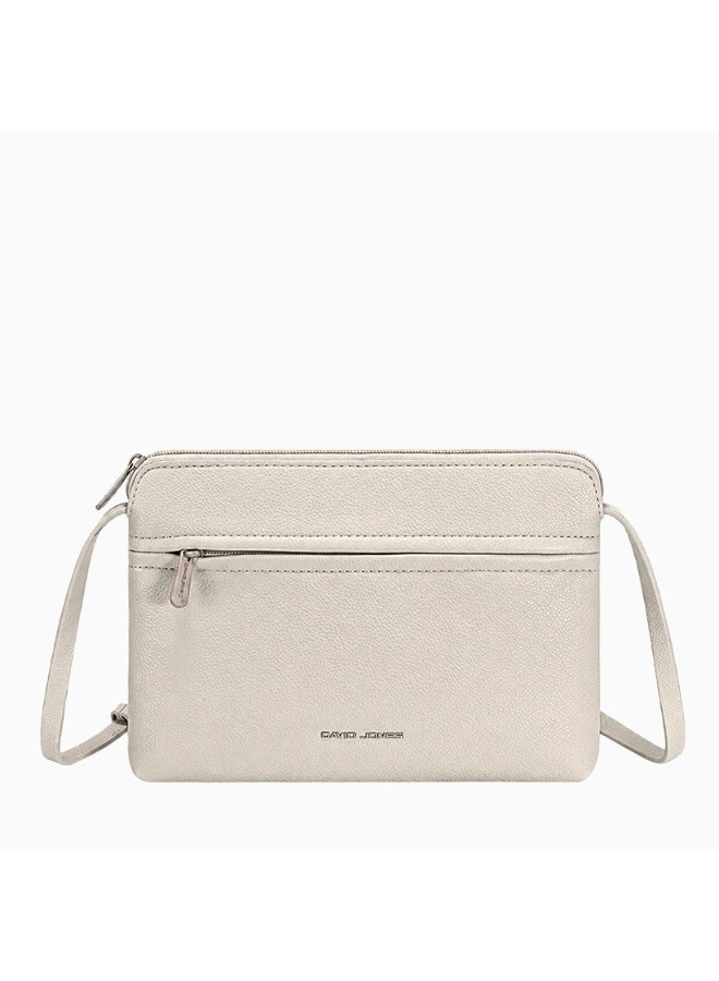 David Jones Crossbody Bag for women model CH21031-1| Passport bag with adjustable strap and external pocket for everyday use| modern minimal faux leather crossbody bag