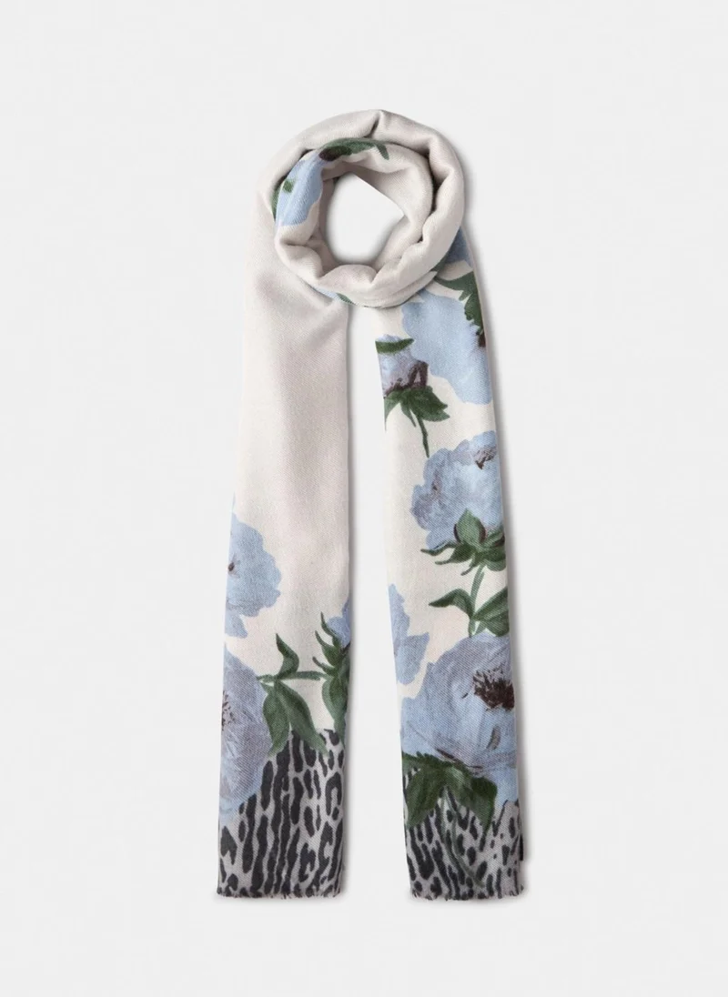 ليو جو وشاح بطبعة حيوانات وزهور