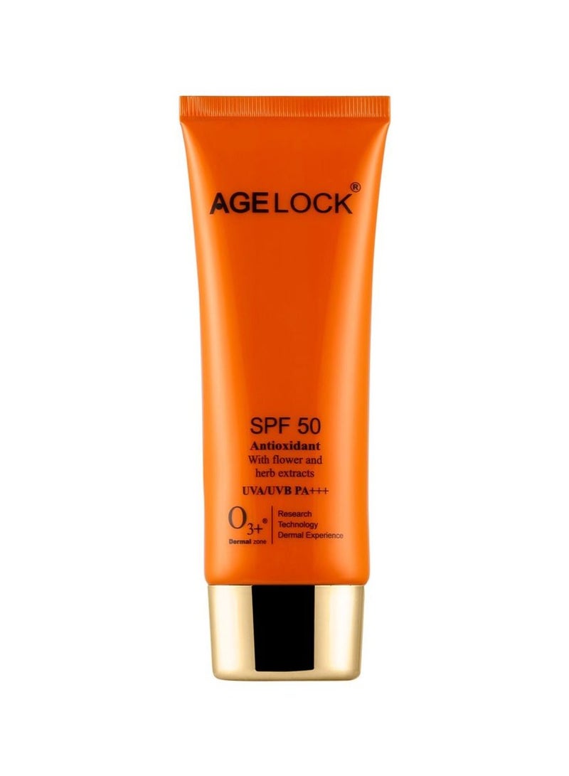 O3+ Agelock Multi Vitamin SPF 50 Sunscreen Sun Damage Protection Skin Cream Ideal For Normal To Oily Skin 75gm - Image 2
