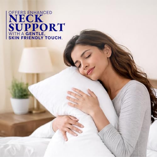 Welspun Dream Nest Microfiber 90 GSM Plain Pillows – Pack of 2 | Super Soft, Breathable & Lightweight Bed Pillows – 40 x 60Cm – White - Image 5
