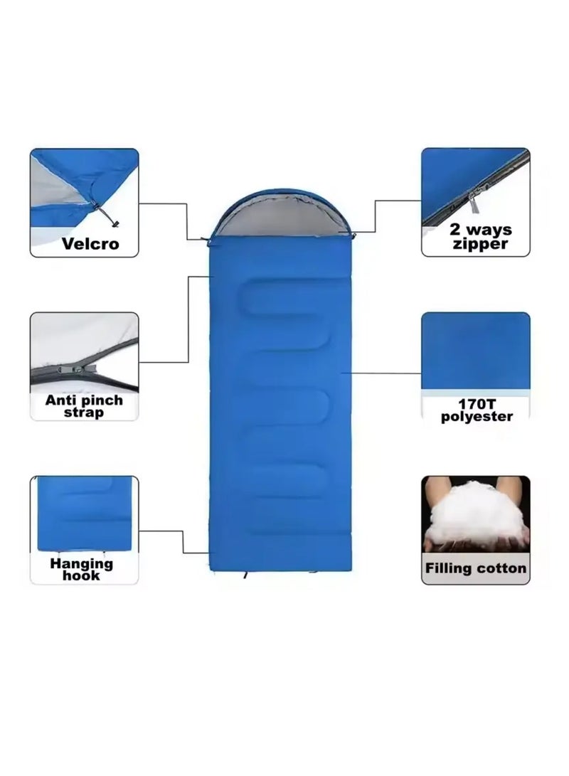Generic Adult Kids Camping Sleeping Bag, Lightweight Portable Sleeping Bags Backpacking Indoor and Outdoor for Hiking Traveling with Storage Bag 10-25℃  - Image 4