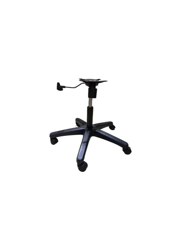 Generic Office chair foundation made of machine, hydraulic column and plastic star with wheel, black - Image 1