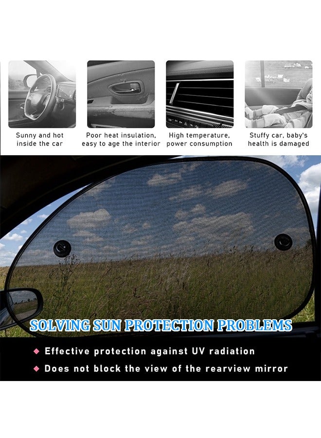 5Pcs Car Window Shade, 39"×20" Vehicle Rear Window Sun Shade Blocker with 4 Side Shades, Provide Protection for Your Child from UV Rays and Sun Glare, Car Accessories (Front+Side+Rear) - Image 3