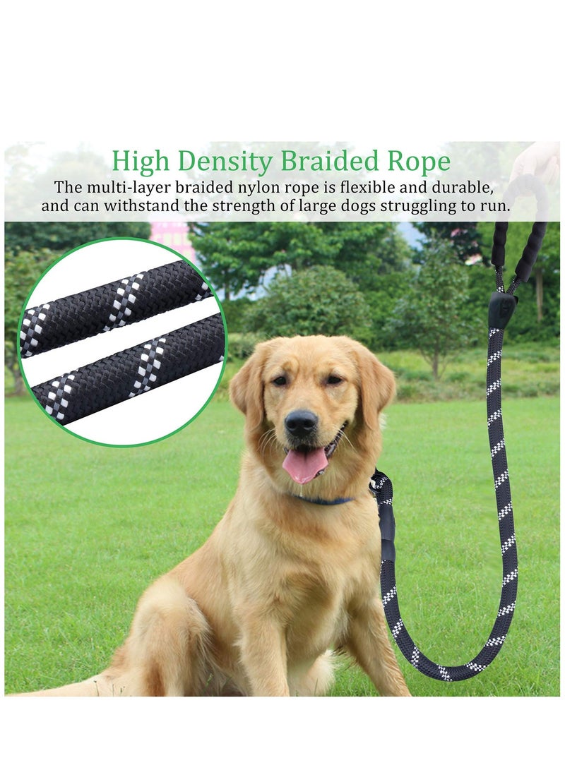Excefore Rope Dog Lead, 5FT Durable Rope Twist Lead with Soft Padded Handle and High Reflective Threads for Small, Medium and Large Dogs - Image 2