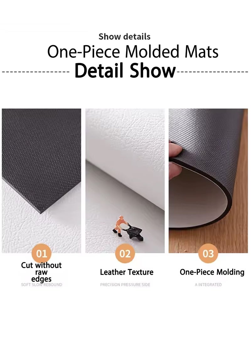 New Kitchen Mat, 40x180cm PU Leather Floor Mat – Waterproof & Oil-Resistant, Easy to Clean, Slow Rebound Comfort, Formaldehyde-Free & Eco-Friendly, Anti-Slip Grip, Cuttable Edges – Ideal for Kitchen, Laundry Room, Office - Image 2