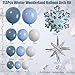 Ceeulvu Winter Wonderland Balloon Arch Kit Dusty Blue White Snowflake Star Balloons for Winter Onederland Party FrozenThemed Party Decor Baby Shower Christmas or Winter Birthday Decorations - Image 4