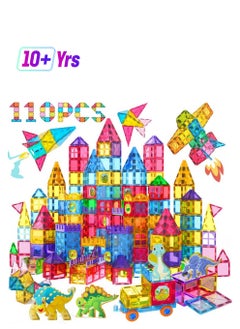 Jasonwell Magnetic Tiles Building Blocks Set For Boys Girls Preschool Educational Magnet Construction Kit Stacking Stem Toys Christmas Birthday Gifts For Kids Toddlers 3 4 5 6 7 8 9 10 + Year Old  - Image 1