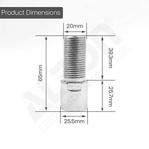 ALTON ALD325, Brass 2.5 - INCH Extension Nipple, Pack of 2 (Silver) - Image 2