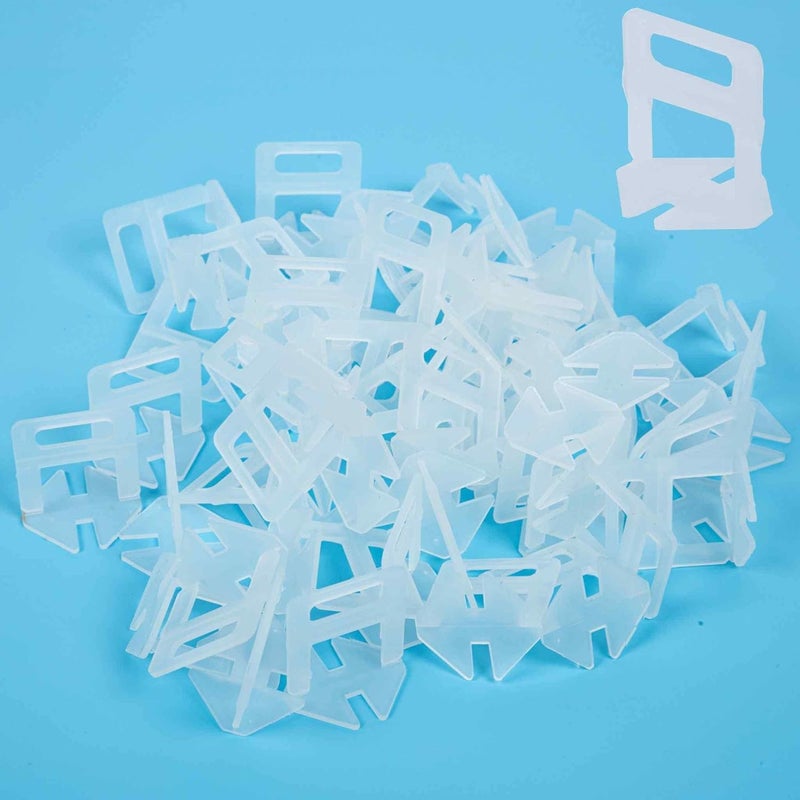 Zaptec Plastic Tile Levelling Spacer Clips 2 MM (100 Pcs) For Removing Lippage Unevenness During Tile Laying In Both Floor & Walls - Image 1