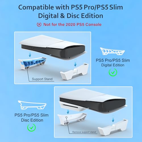 STARTRC GAMES Horizontal Stand Compatible with PS5 Pro/PS5 Slim Console, Base Stand Accessories for PlayStation 5 Slim/Pro Disc & Digital Edition(Not for PlayStation 5 2020) - Image 5