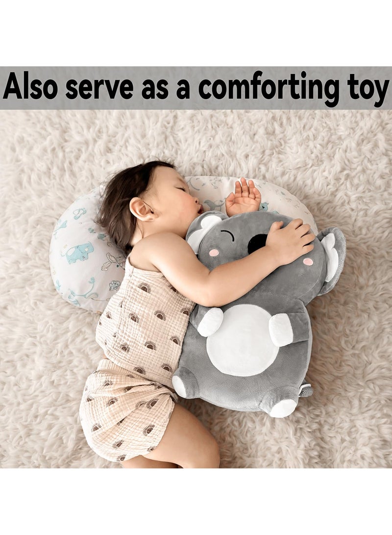 Flushrenic Infant head protection backpack, infant head protection pad, adjustable backpack strap with horizontal fastening strap, essential safety belt for infants who are prone to falling, crawling, and walking, infant koala toy helmet, suitable for infants and toddlers - grey koala. - Image 4